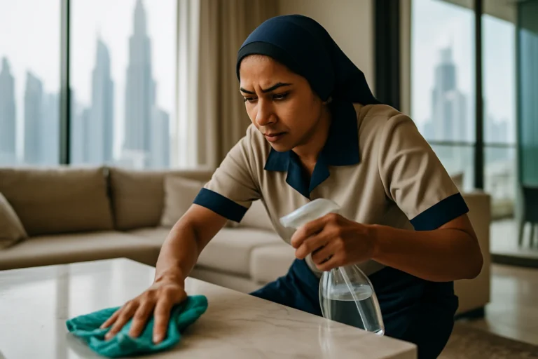 عاملات تنظيف بالساعة في الإمارات